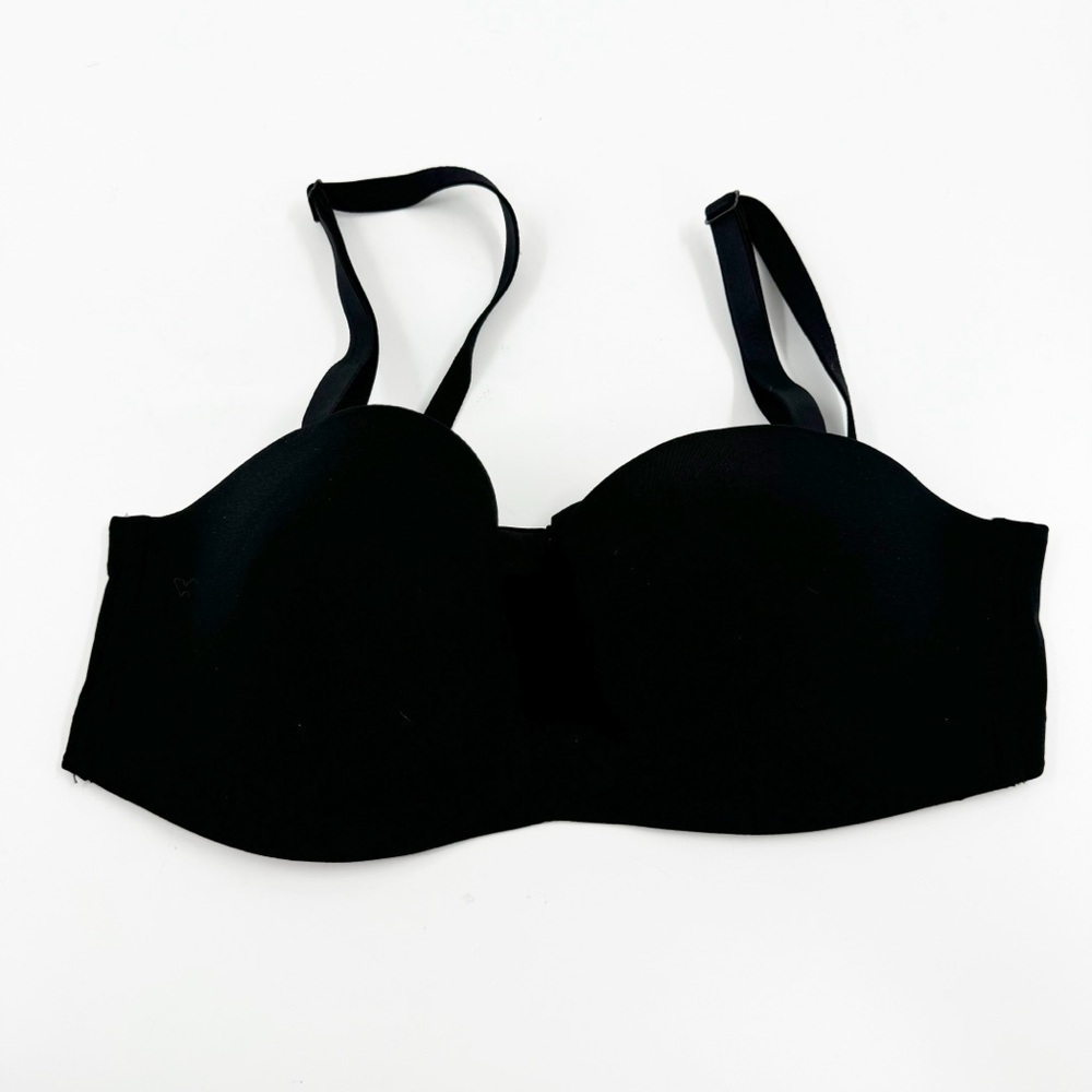 ✅ PINK VICTORIA'S SECRET BLACK BRA WITH PADDING SIZE LARGE